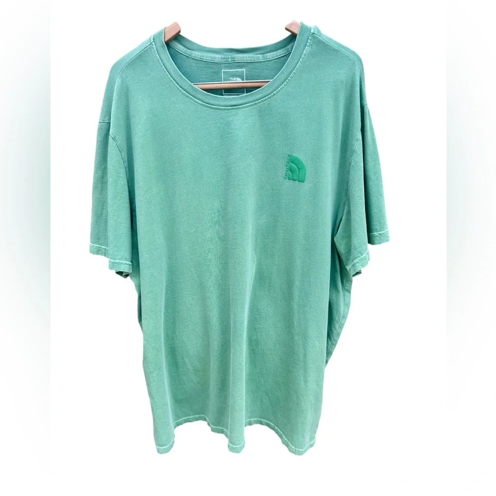 The North Face Shirt  Garment Dye Tee Deep Grass Green 100% Cotton Sz. XXL